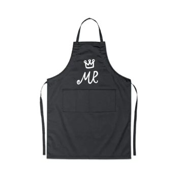 2-Piece Couple Adjustable Aprons, Black/White 98 x 69.5cm