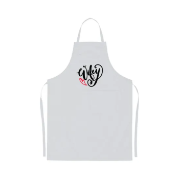 2-Piece Couple Adjustable Aprons White/Black/Red 98x69.5cm