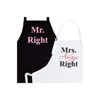 2-Piece Apron Set Black/Pink/White 98x69.5cm