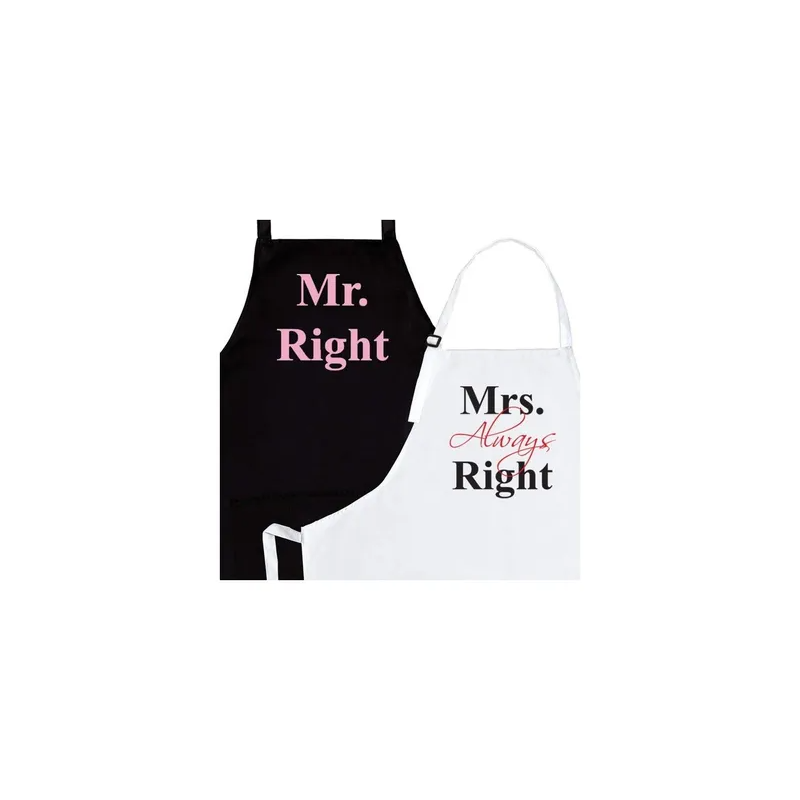 2-Piece Apron Set Black/Pink/White 98x69.5cm