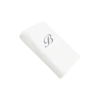 2-Piece Letter B Embroidery Cotton Bath And Hand Towel White 70x140cm