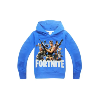 2-Piece Fortnite Printed Hooded Jacket And Pant Set, Blue/Black