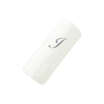 2-Piece Letter I Embroidery Cotton Bath And Hand Towel White 70x140cm