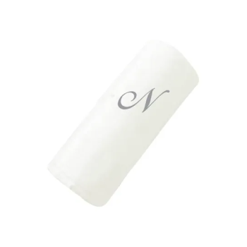 2-Piece Letter N Embroidery Cotton Bath And Hand Towel White 70x140cm