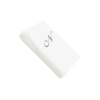 2-Piece Letter N Embroidery Cotton Bath And Hand Towel White 70x140cm