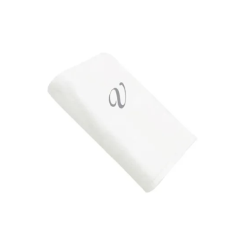 2-Piece Letter V Embroidery Cotton Bath And Hand Towel White 70x140cm