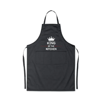 2-Piece Printed Kitchen Apron Set Black/White 98 x 69.5cm
