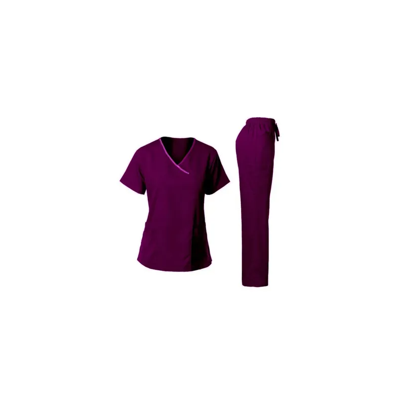 2-Piece Uniform T-Shirt With Pants Purple