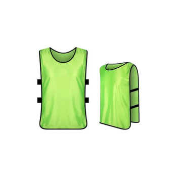 6 PCS Adults Soccer Pinnies Quick Drying Football Jerseys Sports Scrimmage Practice Sports Vest Team Training Bibs, Fluorescent Green