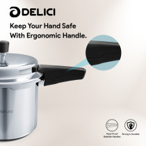 Delici DAPC 5 litre Aluminum Pressure Cooker with Ultra Safe GRV System