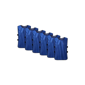 6-Piece Soccer Pinnies Quick Drying Football Team Training Bibs, Dark Blue