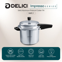 Delici DAPC 7 Litre Aluminum Pressure Cooker with Ultra Safe GRV System