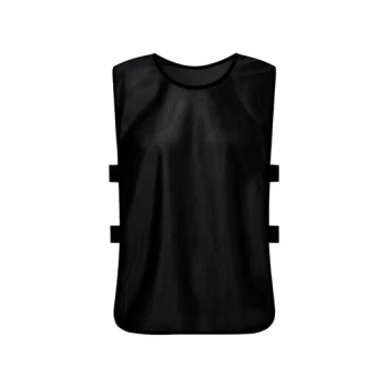 6-Piece Soccer Pinnies Quick Drying Football Vest Team Training Bibs, Black