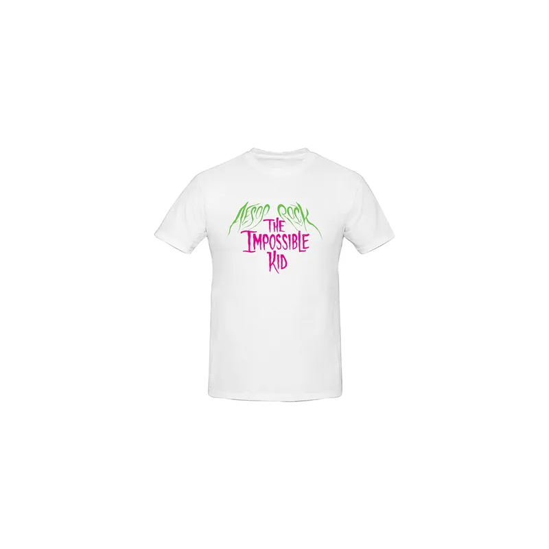 Aesop Rock The Impossible Kid Logo Printed Cotton Short Sleeve T-Shirt White