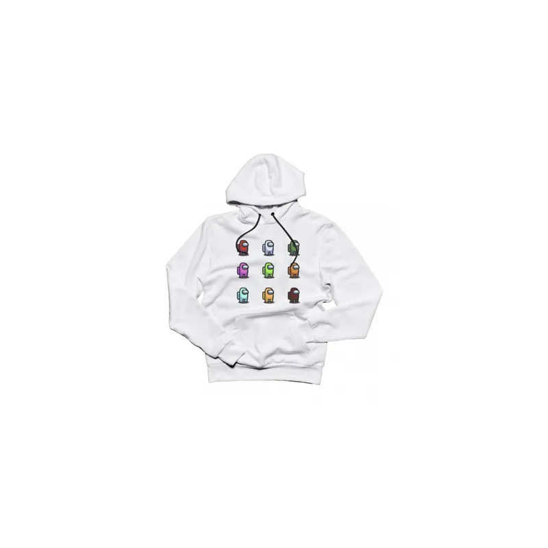 Among Us Game Graphic Detail Hoodie - White