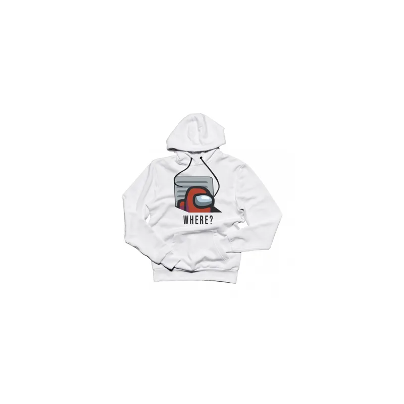 Among Us Game Graphic Detail Hoodie White