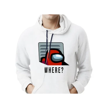 Among Us Game Graphic Detail Hoodie White