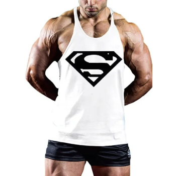 Men Fitness Tank Top Muscle Tees S Logo Printed Sleeveless T-shirt Top Bodybuilding Gym Sando