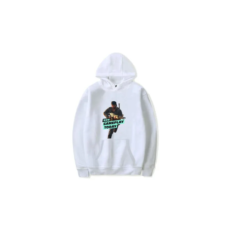 Men Fashion Game Figure Printing Sweatshirt White