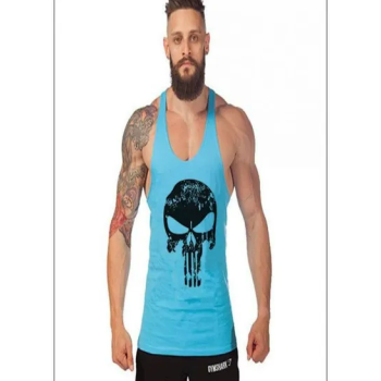 Men'S Sport Round Neck Compression Tank Tops Vests Shirt Light L