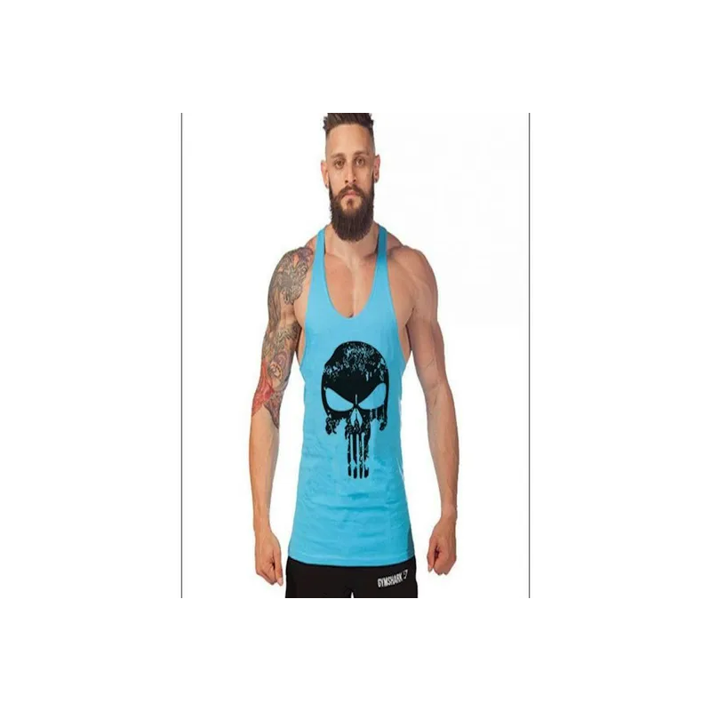 Men'S Sport Round Neck Compression Tank Tops Vests Shirt Light L