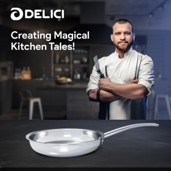 Delici DFP 22W Stainless Steel Cookware Fry Pan