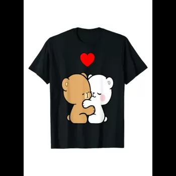 Milk Mocha Bear Black T-Shirt