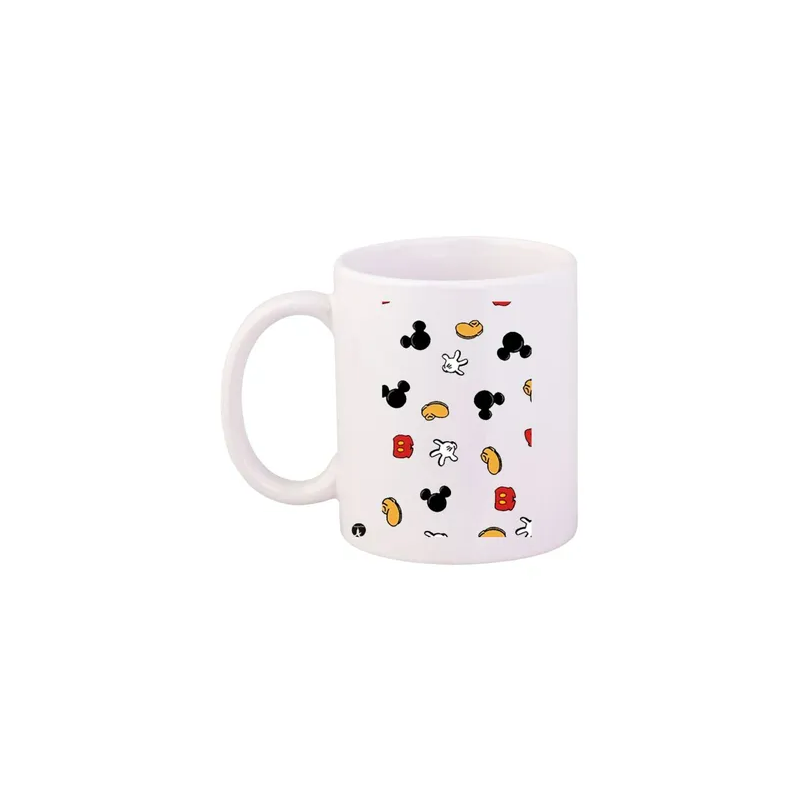 BP Mickey Mouse Printed Coffee Mug White/Black/Red 11 ounce