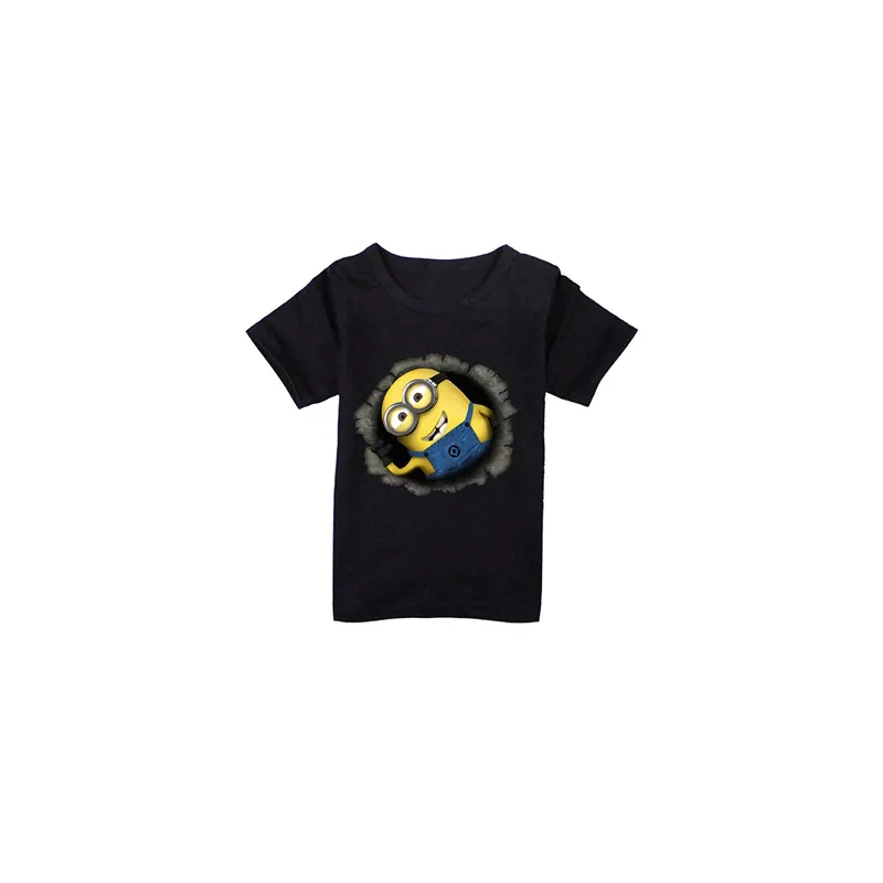 Minion Fan Cute Black Kids Tshirt