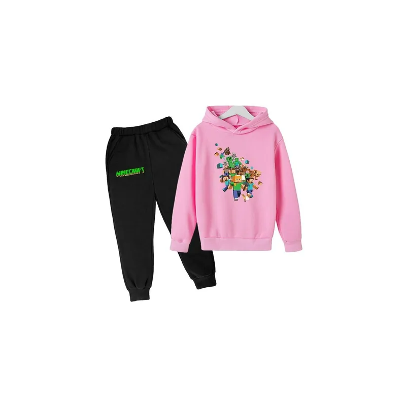 Minecraft Set Printed Hoodie and Pants for Kids