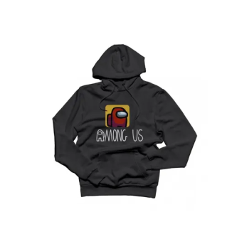 Among Us Game Graphic Detail Hoodie Black