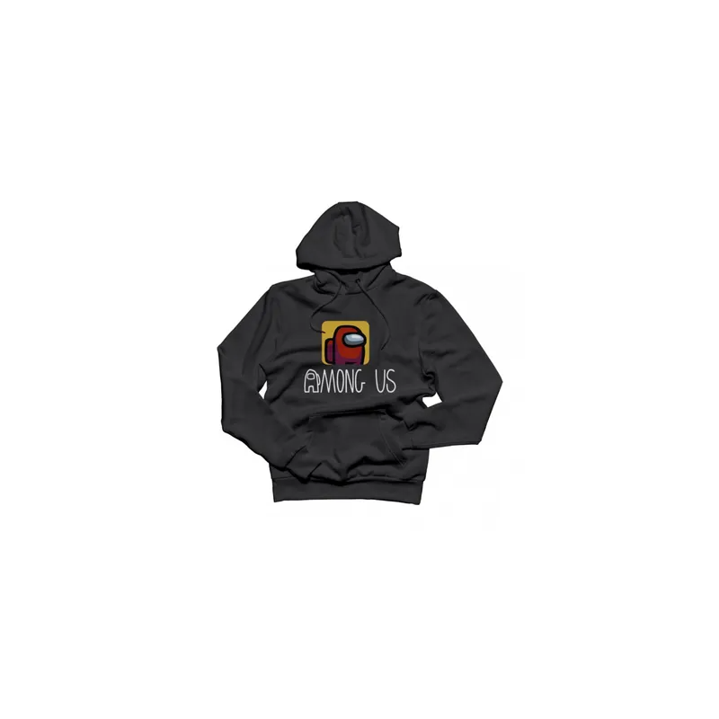 Among Us Game Graphic Detail Hoodie Black
