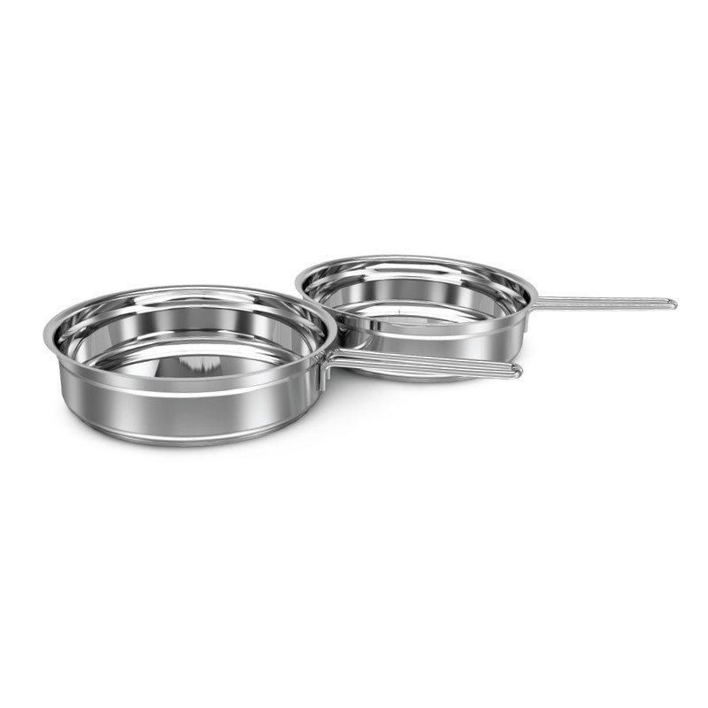 Delici DFP 2428W 2 PCS Stainless Steel Fry pan set