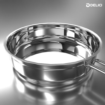 Delici DFP 2428W 2 PCS Stainless Steel Fry pan set