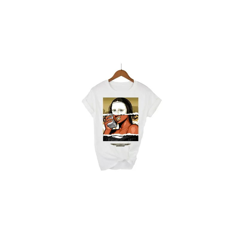 Monalisa Printed White T-shirt For Women