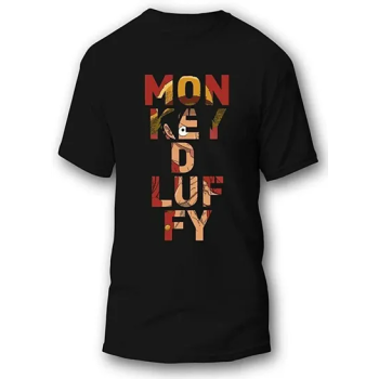 Monkey D-Luffy - One Piece Printed T-shirt (black)