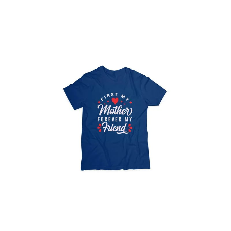 Mother's Day First My Mother forever My Friend Letters Print Short Sleeve Casual Tops