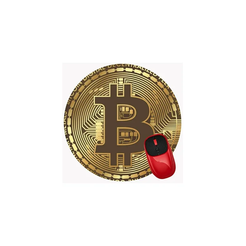 Mouse Pad Choice Bitcoin Gold Non-Slip Rubber Funny Cute Mat for Gaming and Gift