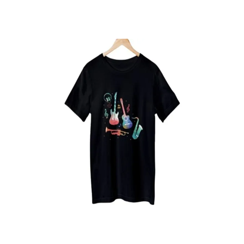 Music Instruments Printed T-shirt