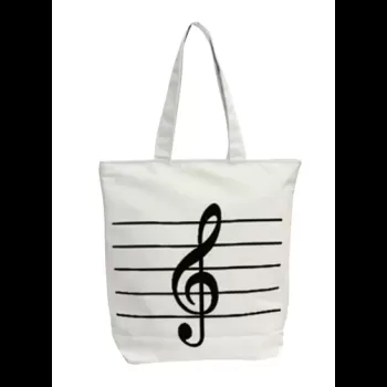 Music Symbol Printed Tote...