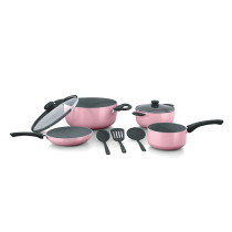 Delici DGAN 9P 9 Pcs Granite Coated Aluminium Non-Stick Cookware Set