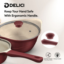 Delici DGDN 9M Granite Coated Aluminum Non-Stick Cookware Set