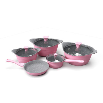Delici DGDN 9P Granite Coated Die Cast Aluminium Cookware Set