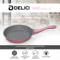 Delici DGDN FP24P Granite Coated Die-Cast Aluminum Non-Stick Fry Pan