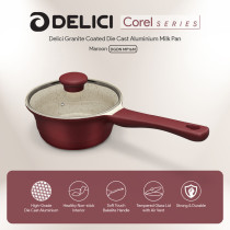 Delici DGDN MP16M Granite Coated Die-Cast Aluminum Non-Stick Milk Pan