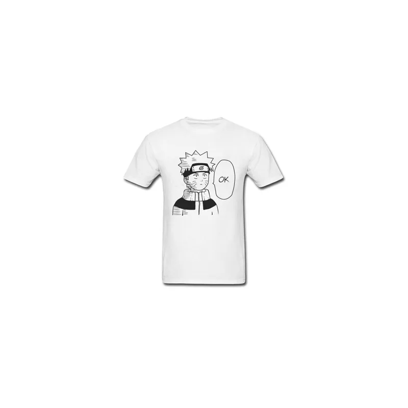 Naruto Sketch Face Printed T-shirt White