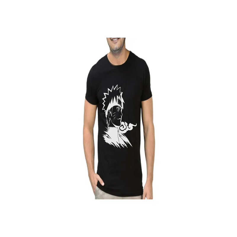 FMSTYLES Naruto Uzumaki Minato Short Sleeve T-shirt (Black)