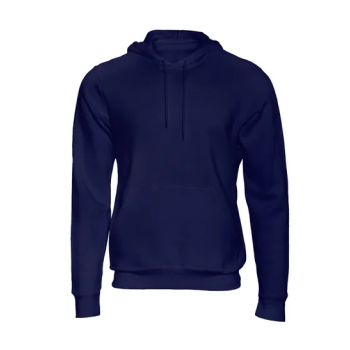 Navy Blue Hoodie Plain With Pocket, Unisex for Adults