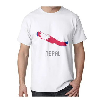 Nepal Round neck Short Sleeve White T-shirt