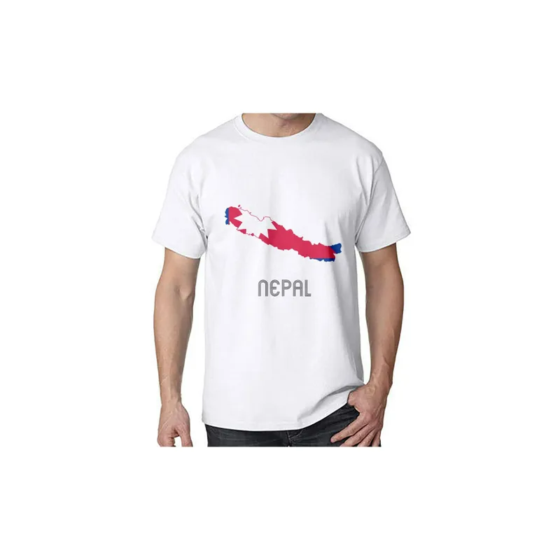 Nepal Round neck Short Sleeve White T-shirt